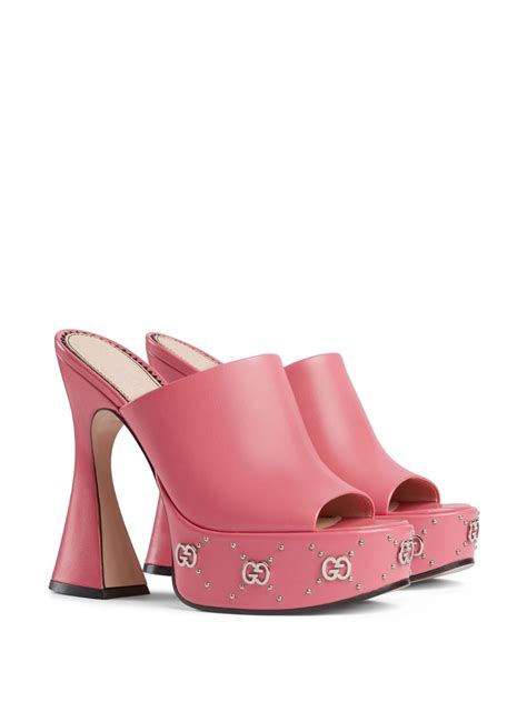 gucci clogs pink|gucci platform clog.